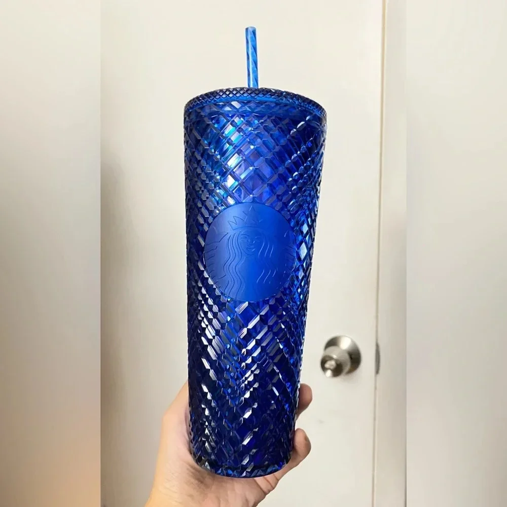 New Starbucks 2022 Holiday Blue Jeweled Venti Cup 24oz
